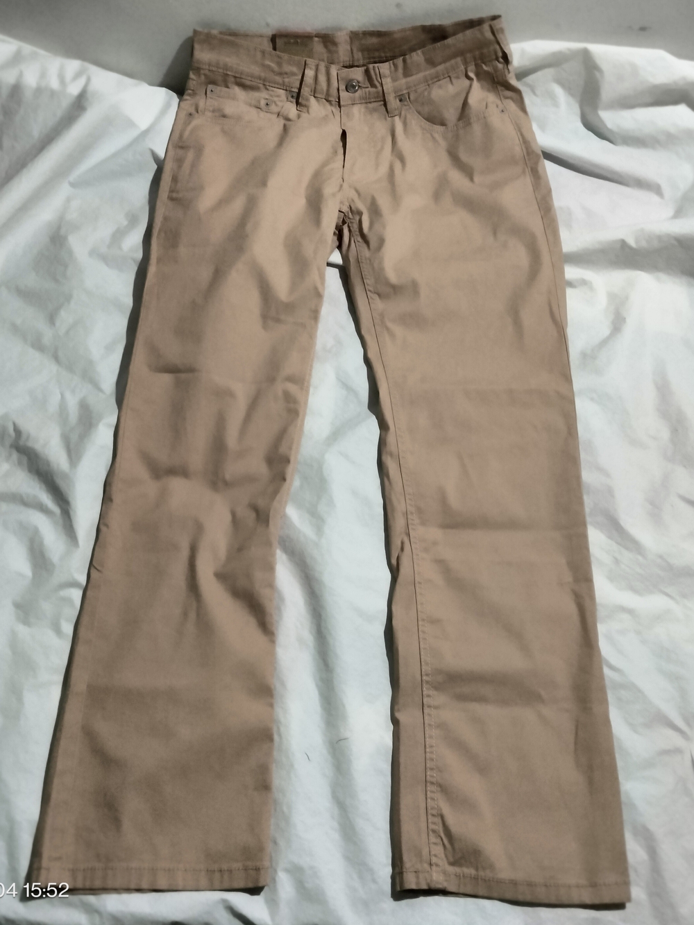 Levi’s 514 Straight Fit Stretch Pants Khaki Tan Mens 32x32(33x32)